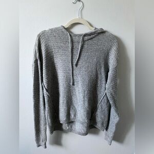 Abercrombie & Fitch Wool Heathered Gray Women's Boxy hoodie Sweater M